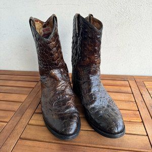 Rudel Rogers Mexican Alligator Crocodile Boots (Mens 11)